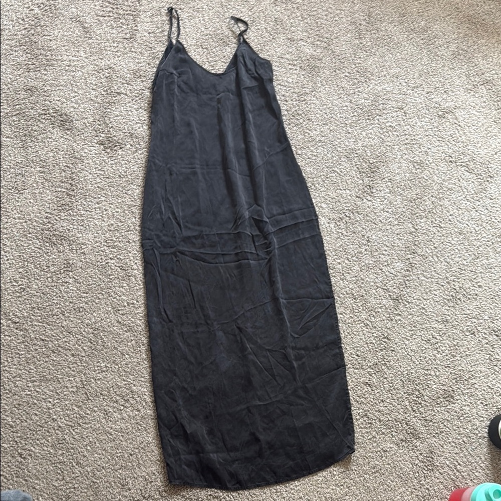 La Perla Black Sleeveless Slip Dress Midi